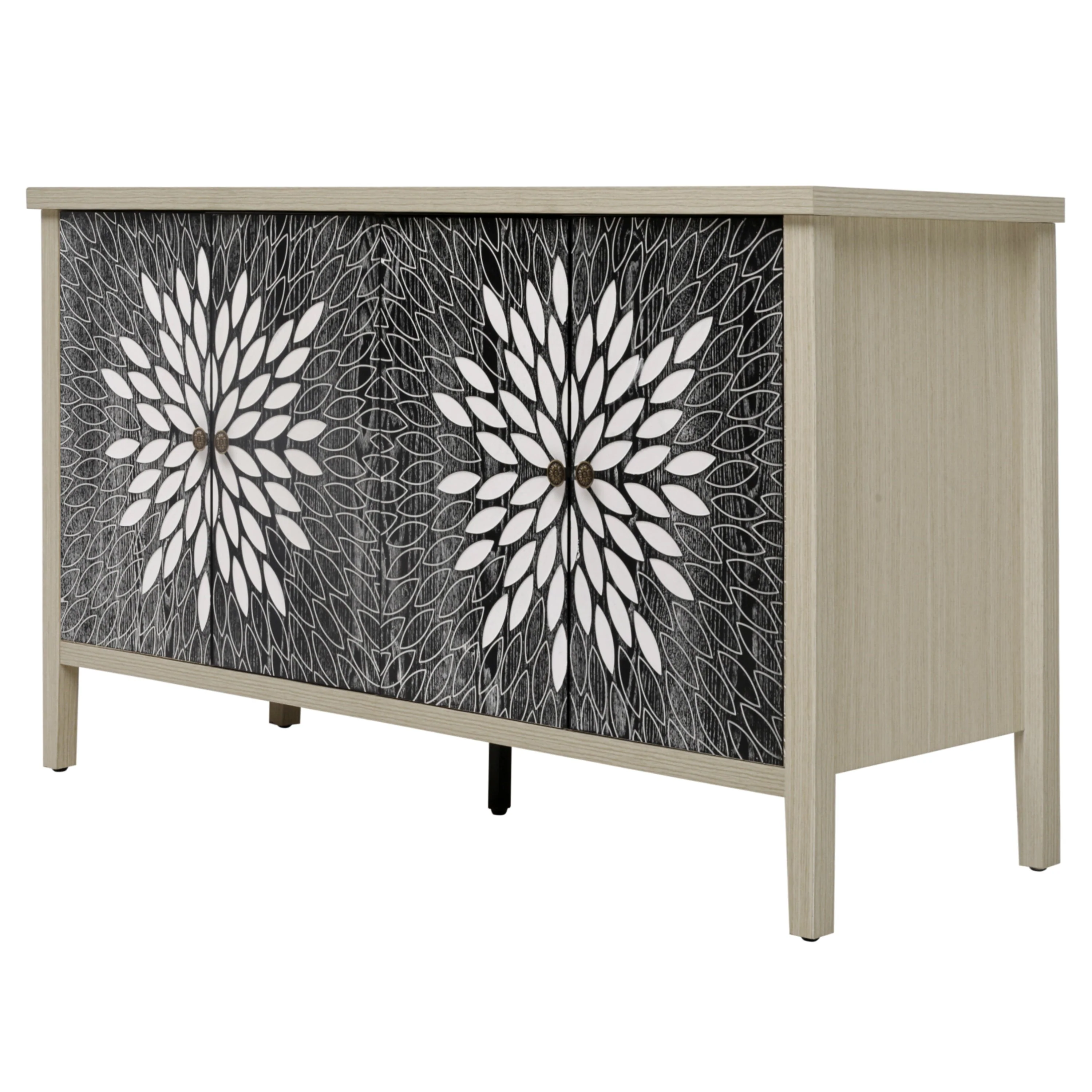 Sideboard Buffet Cabinet with 4 Doors and Adjustable Shelves - Image 20