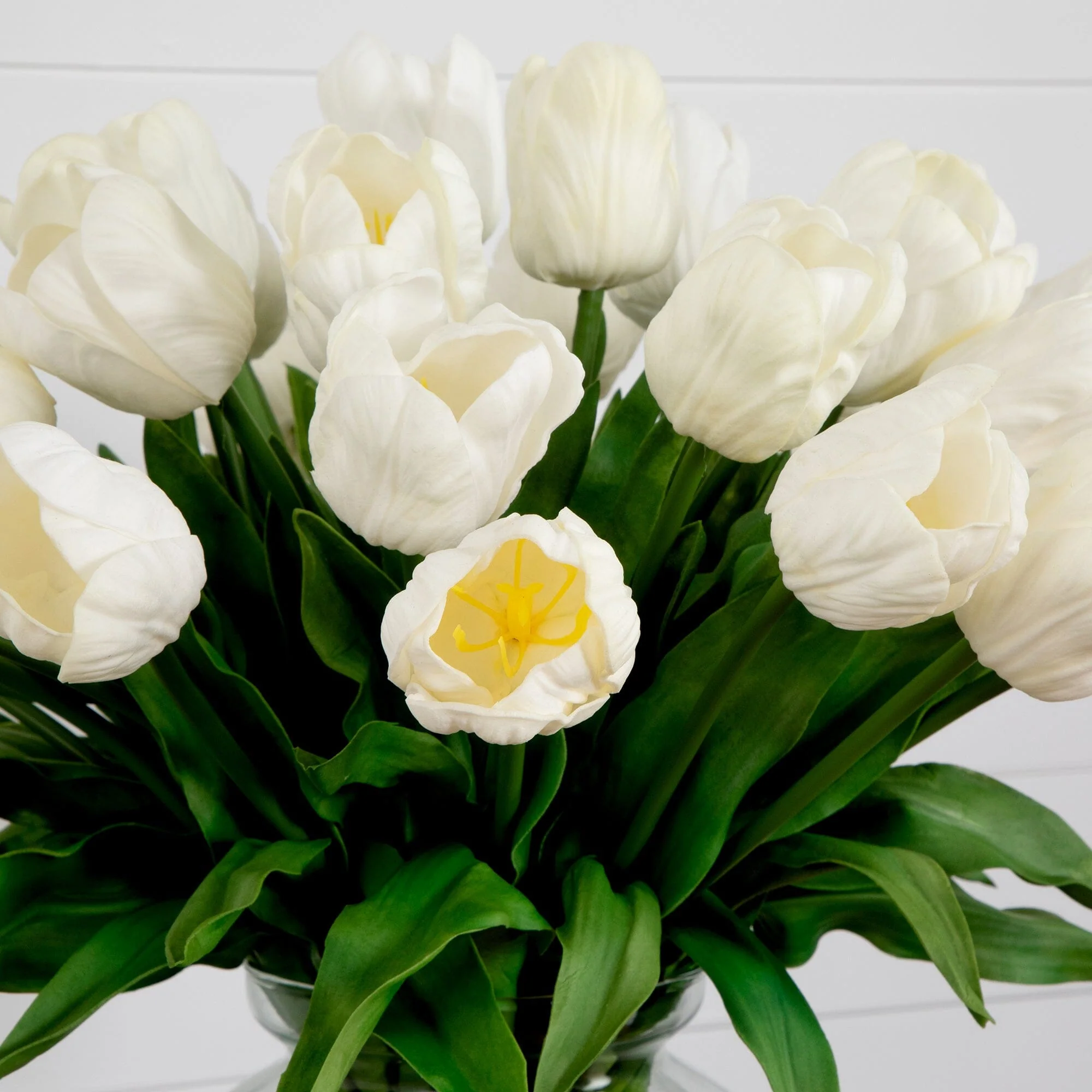 Signature Collection 24” Tulip Artificial Arrangement in Glass Vase - Image 11