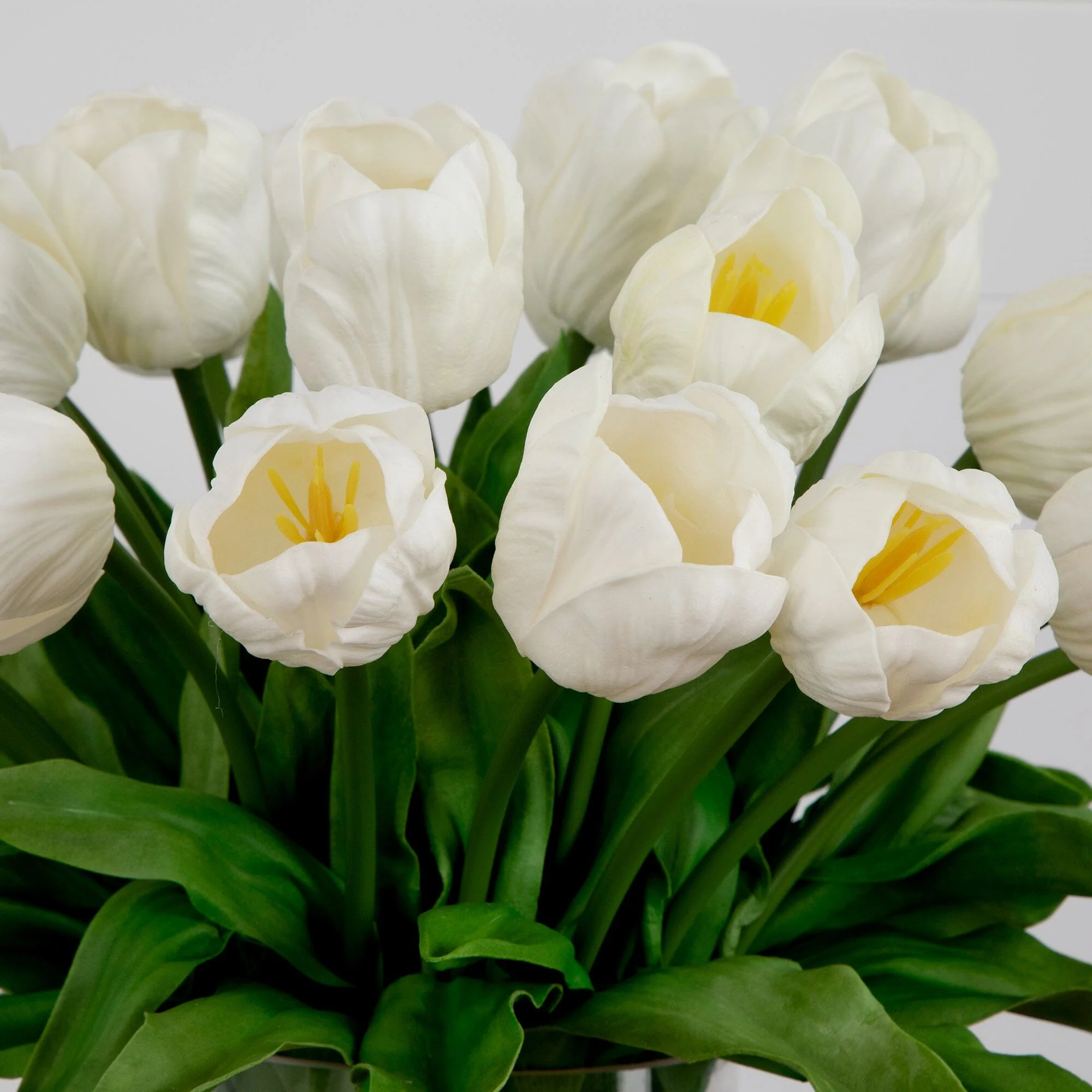 Signature Collection 26” Giant Tulip Artificial Arrangement in Glass Vase - Image 2