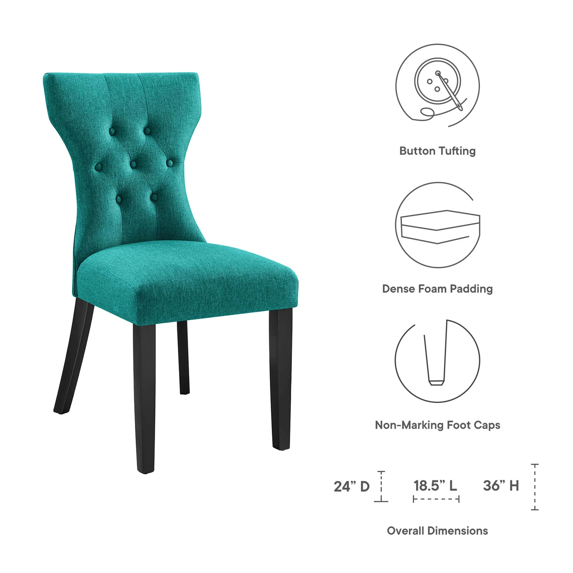Silhouette Dining Side Chair by Modway - Image 2