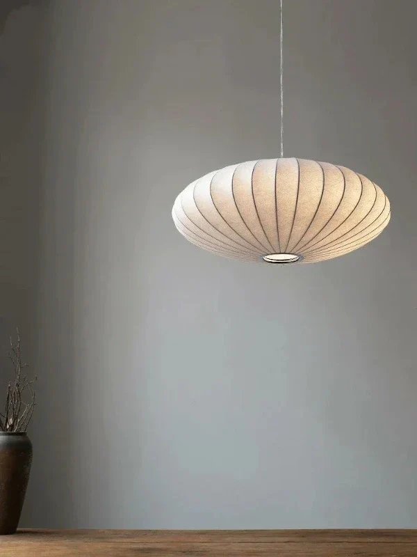 Silk Pleated Pendant Light with Crown Detail Ceiling Lamp 30 40 50cm - Image 3