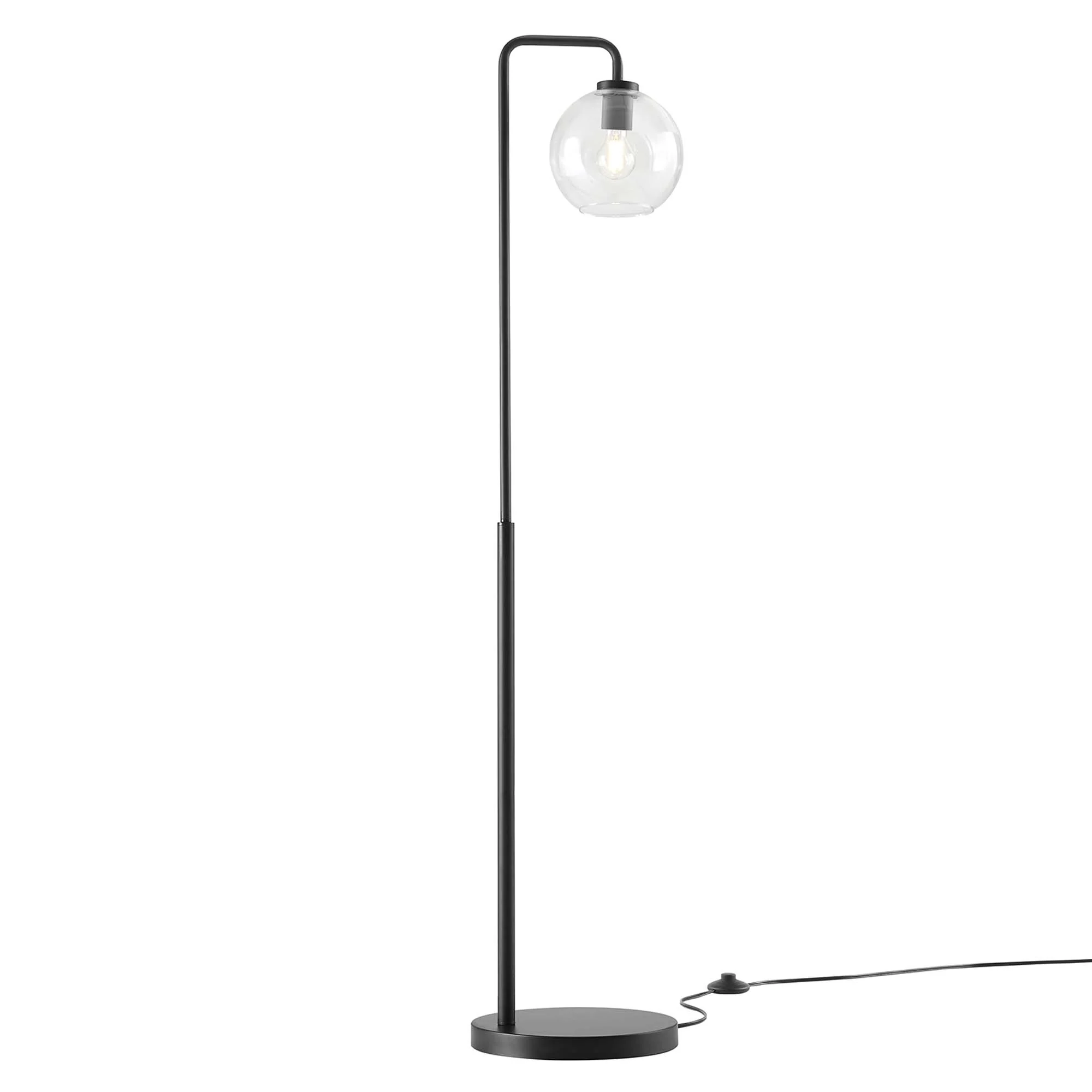 Silo Glass Globe Glass and Metal Floor Lamp by Modway - Image 11