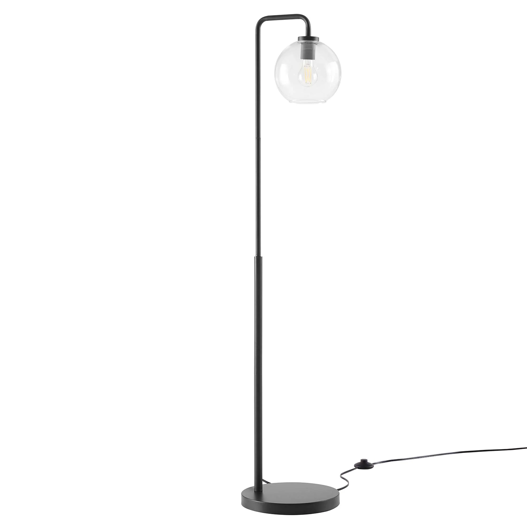 Silo Glass Globe Glass and Metal Floor Lamp by Modway - Image 14