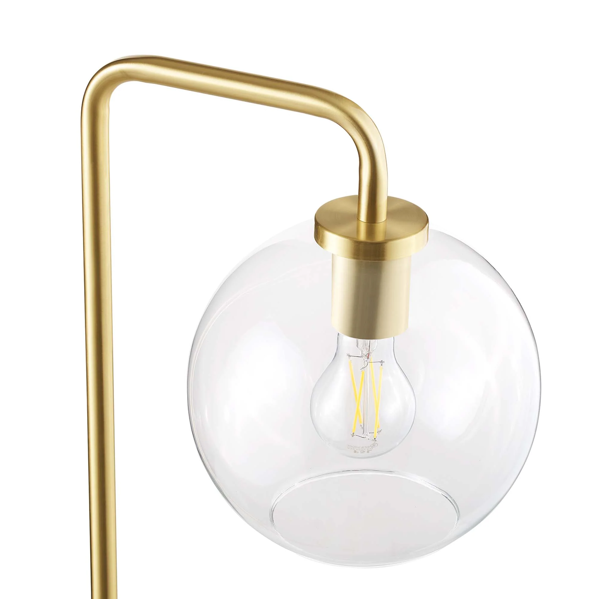 Silo Glass Globe Glass and Metal Floor Lamp by Modway - Image 6
