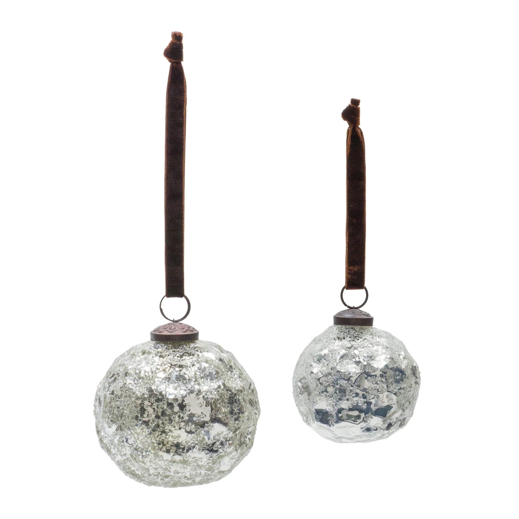 Silver Mercury Glass Ball Ornament (Set of 4) - Image 2