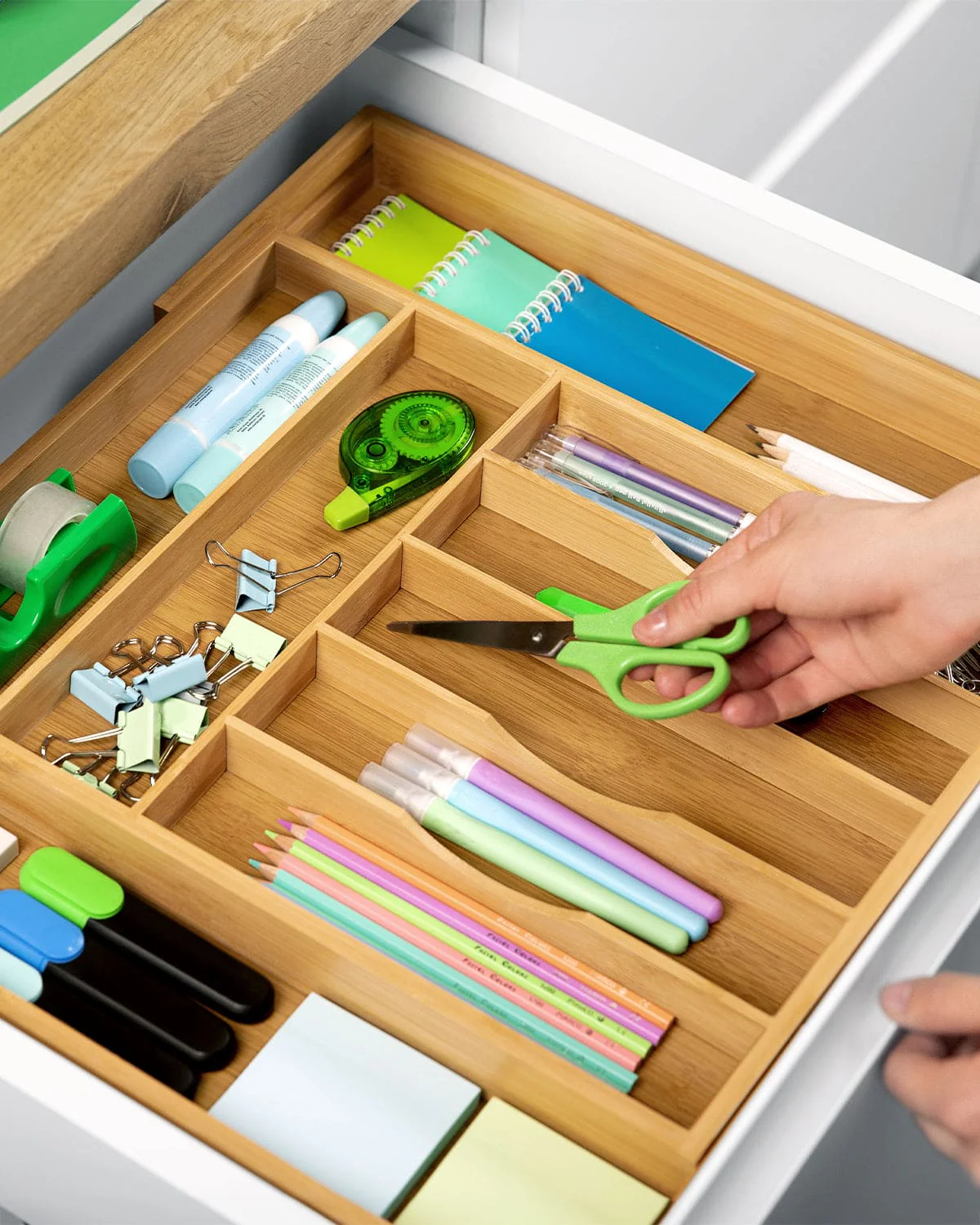Silverware Drawer Organizer, Natural (9 Slots) - Image 2