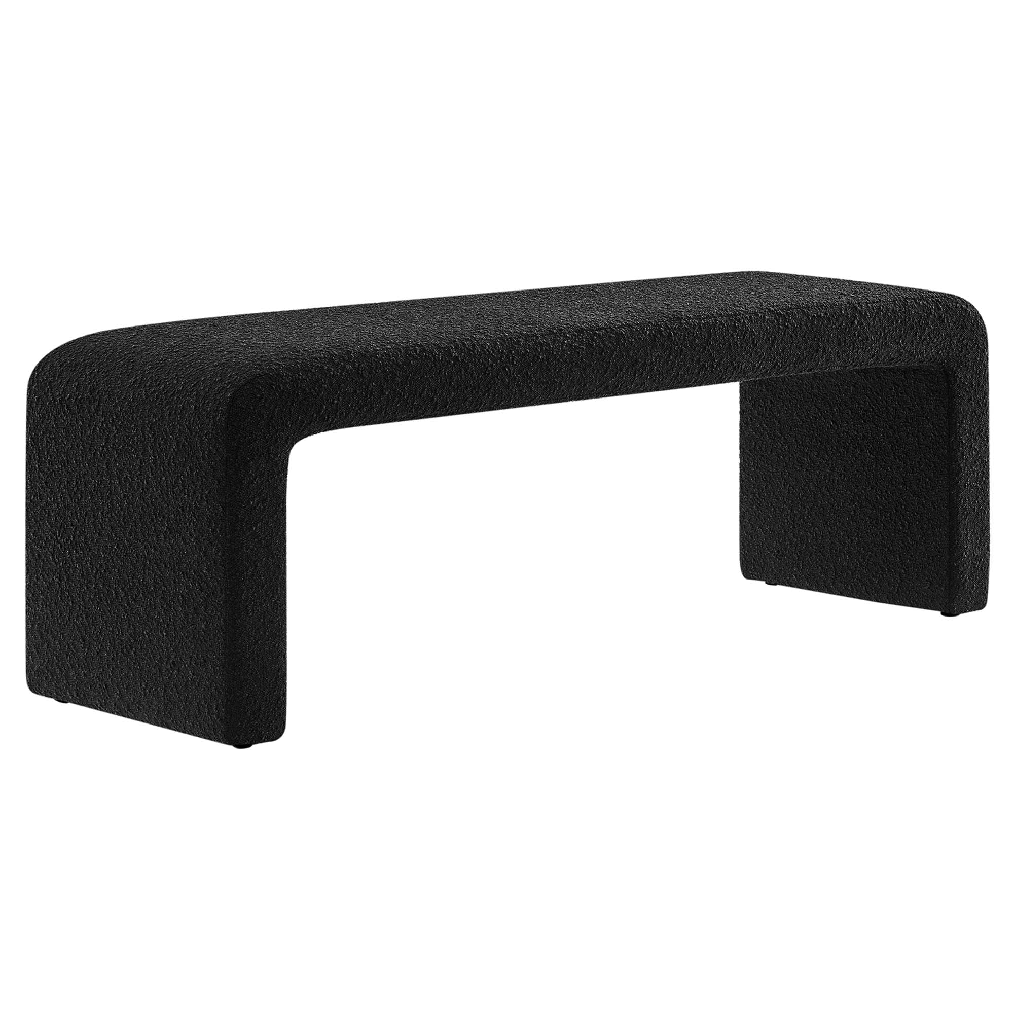 Simba Boucle Fabric Waterfall Long Bench by Modway - Image 14