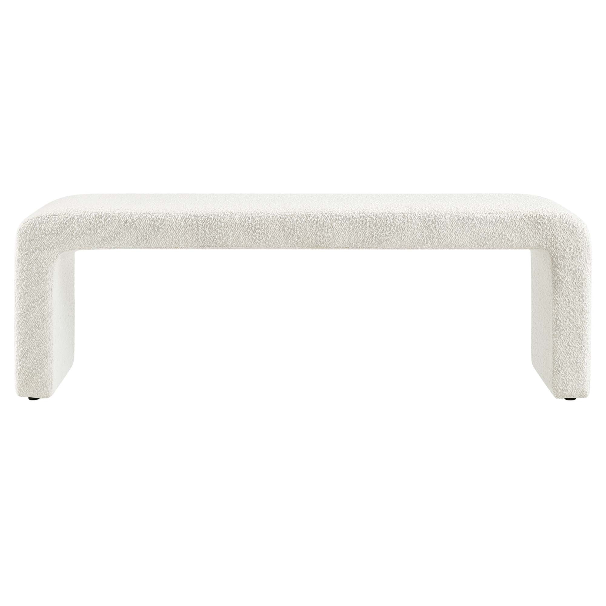 Simba Boucle Fabric Waterfall Long Bench by Modway - Image 5