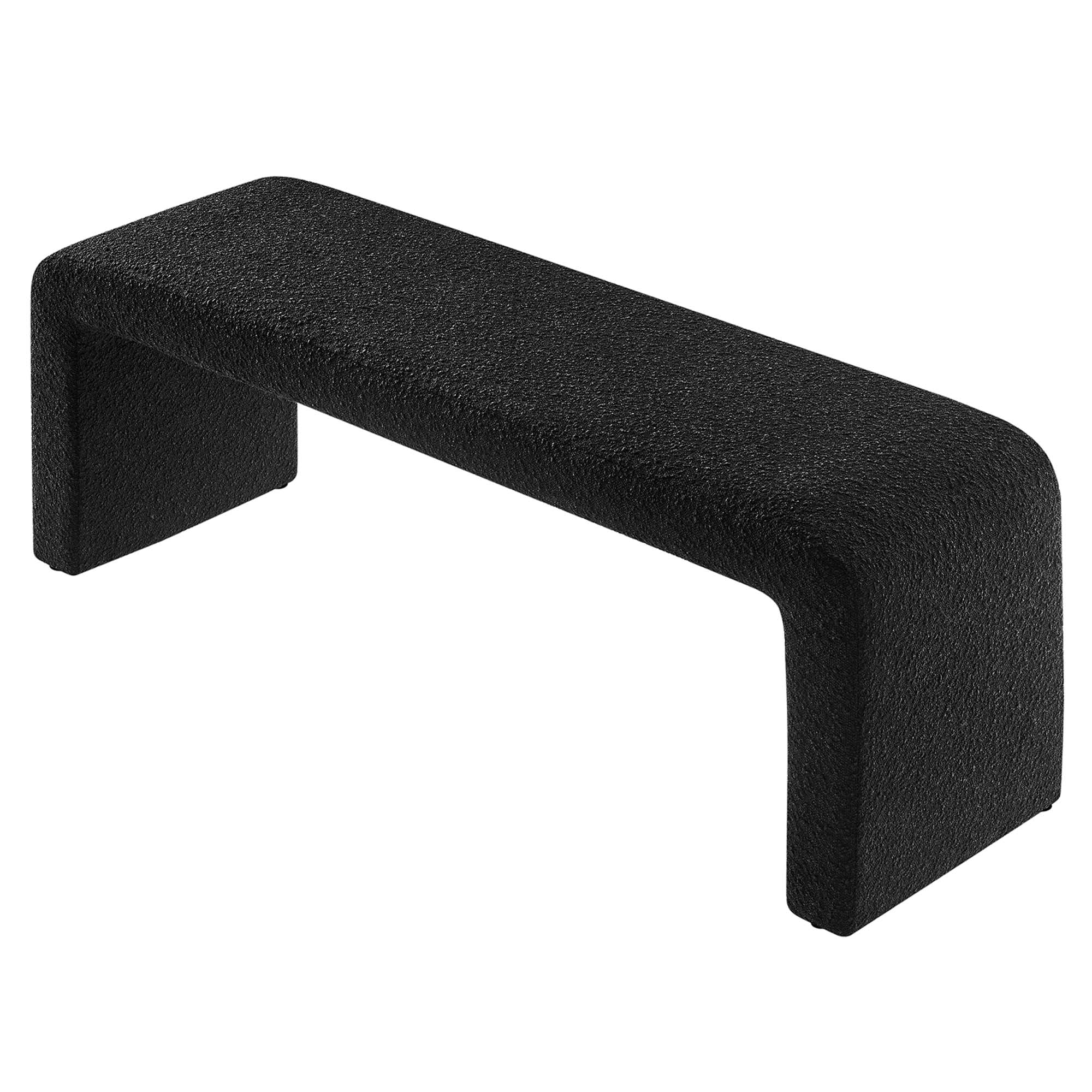 Simba Boucle Fabric Waterfall Long Bench by Modway - Image 9