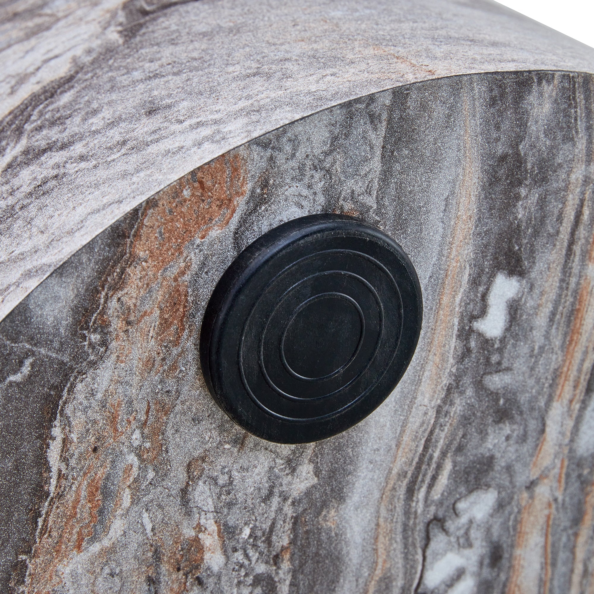 Simple Grey Marble Textured Cylindrical Coffee Table - Image 6