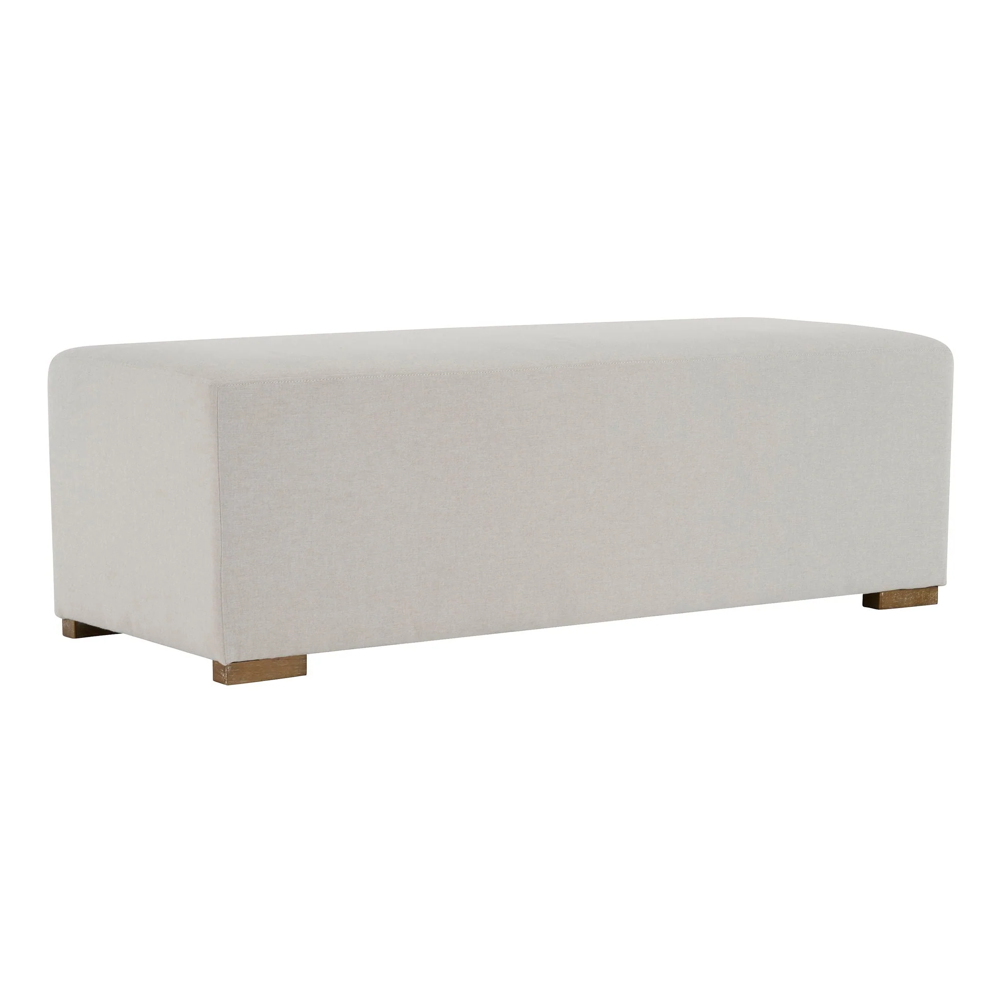 Simple Long Ottoman For Living Room - White - Image 2