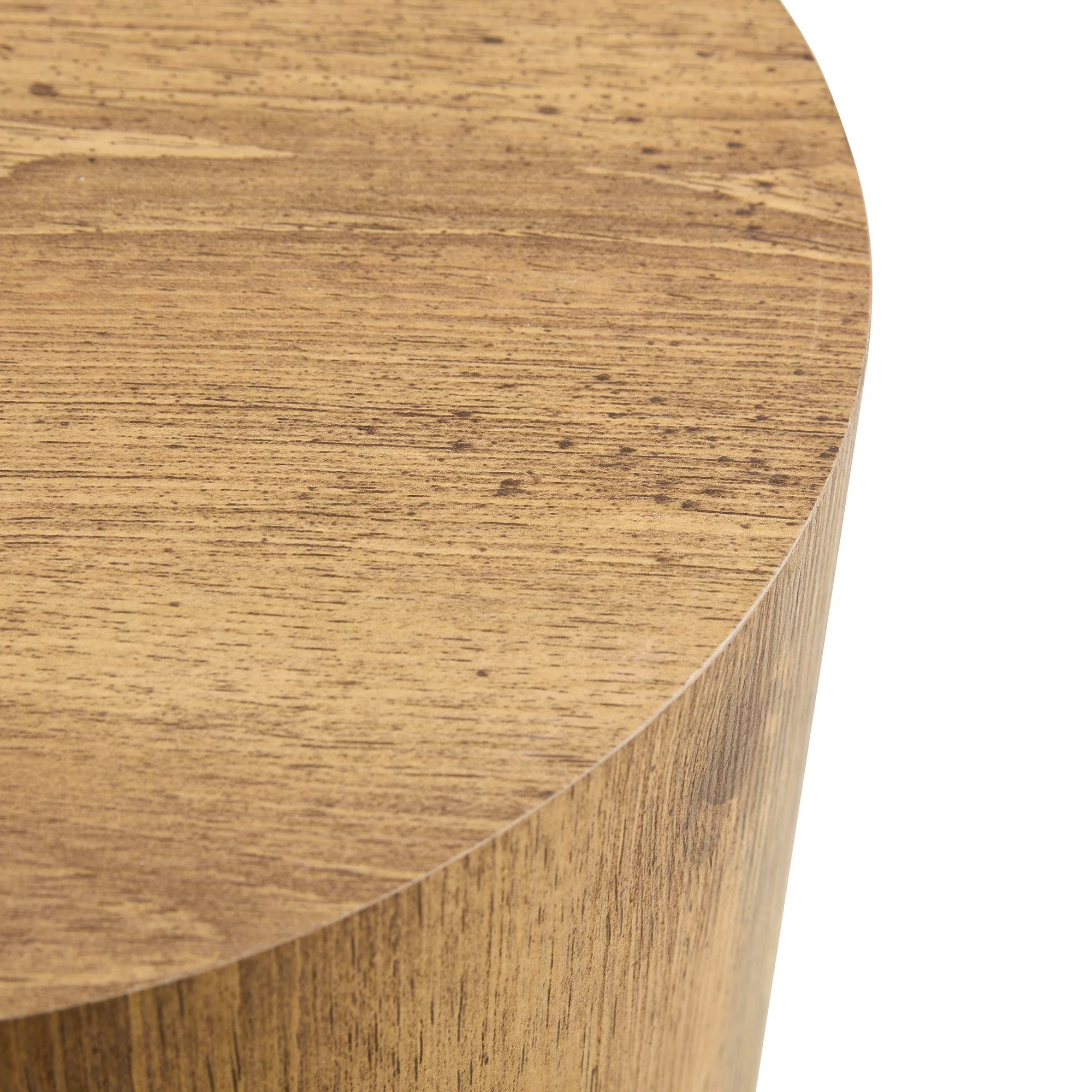 Simple Wood Grain Cylindrical Coffee Table - Image 9