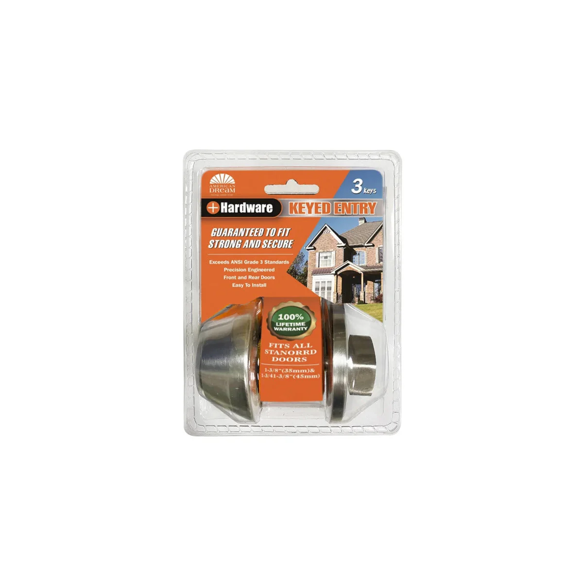 Single Cylinder Deadbolt in Satin Nickel - Image 3