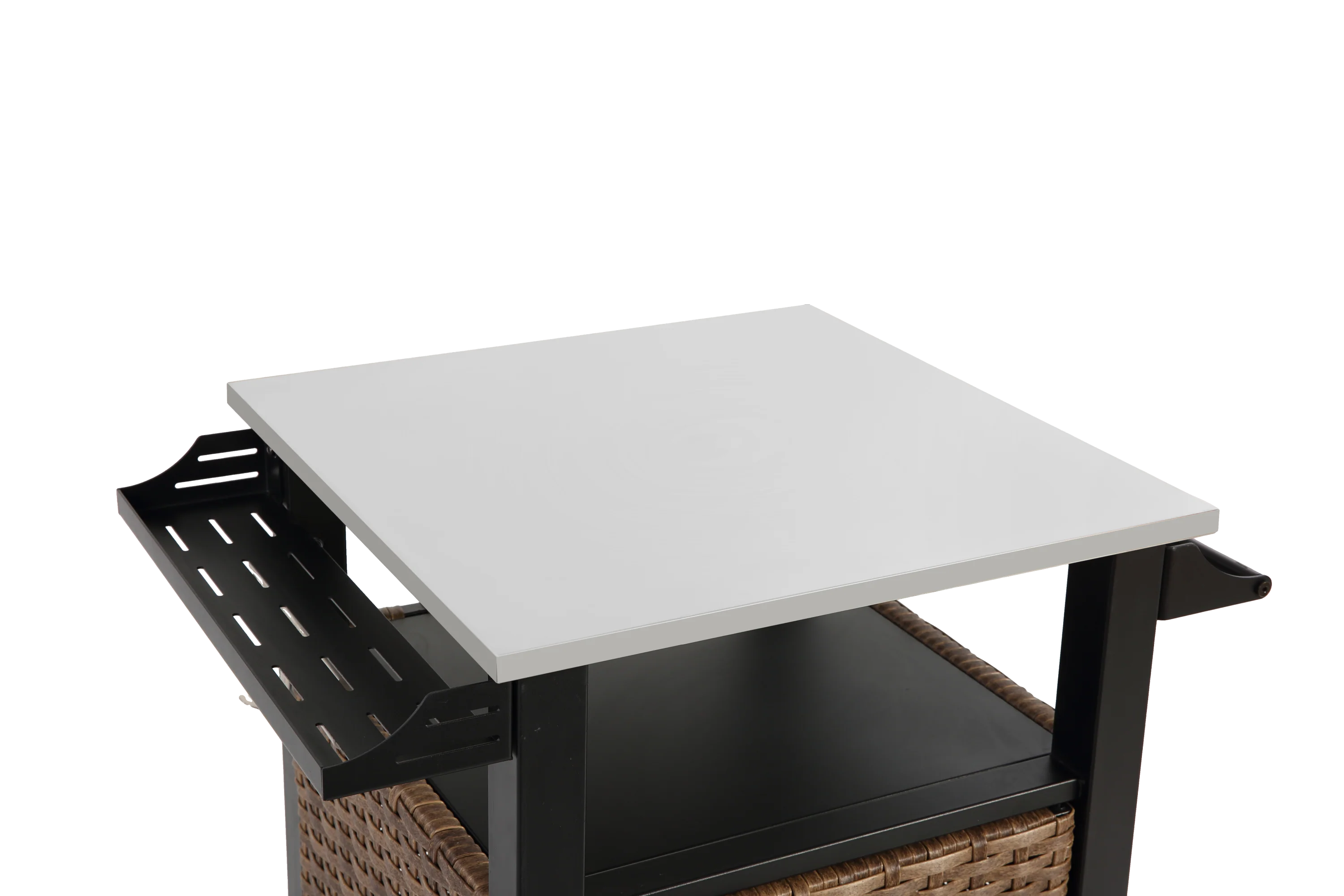 Single Door Outdoor Bar Cart with Stainless Steel Tabletop - Image 3