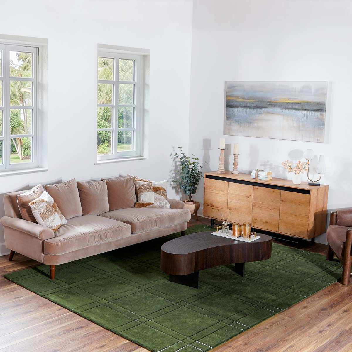 Sixto Green Area Rug - Image 2