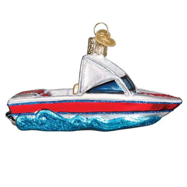 Ski Boat Ornament by Old World Christmas - Image 4