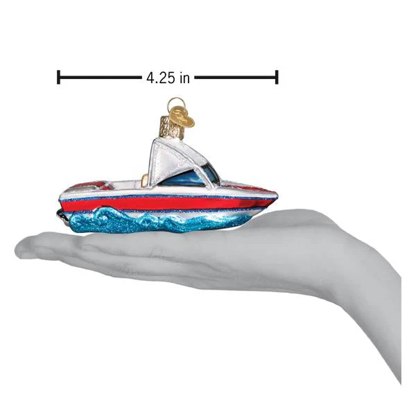 Ski Boat Ornament by Old World Christmas - Image 6