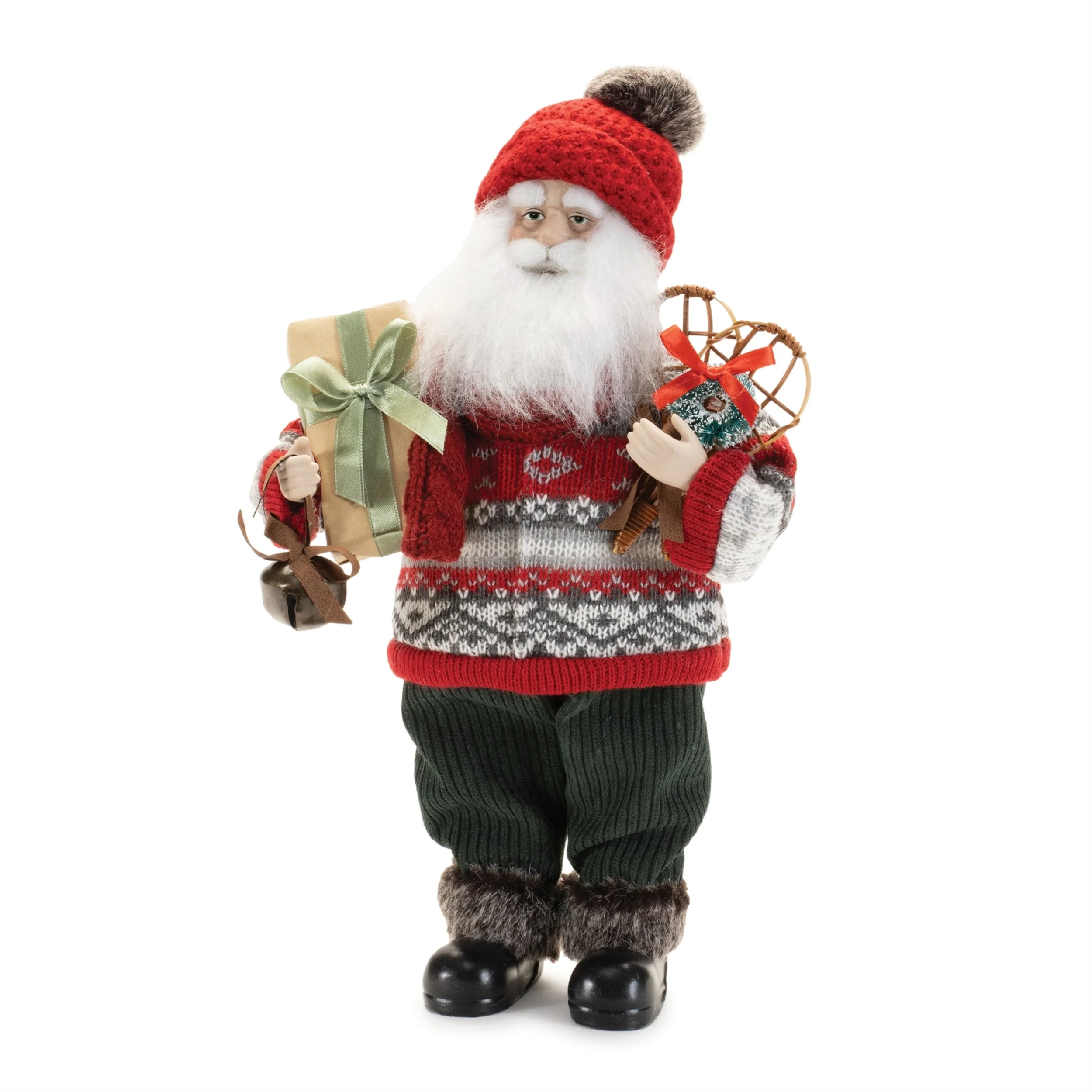 Ski Santa Character with Snow Shoes 12.5"H - Image 3