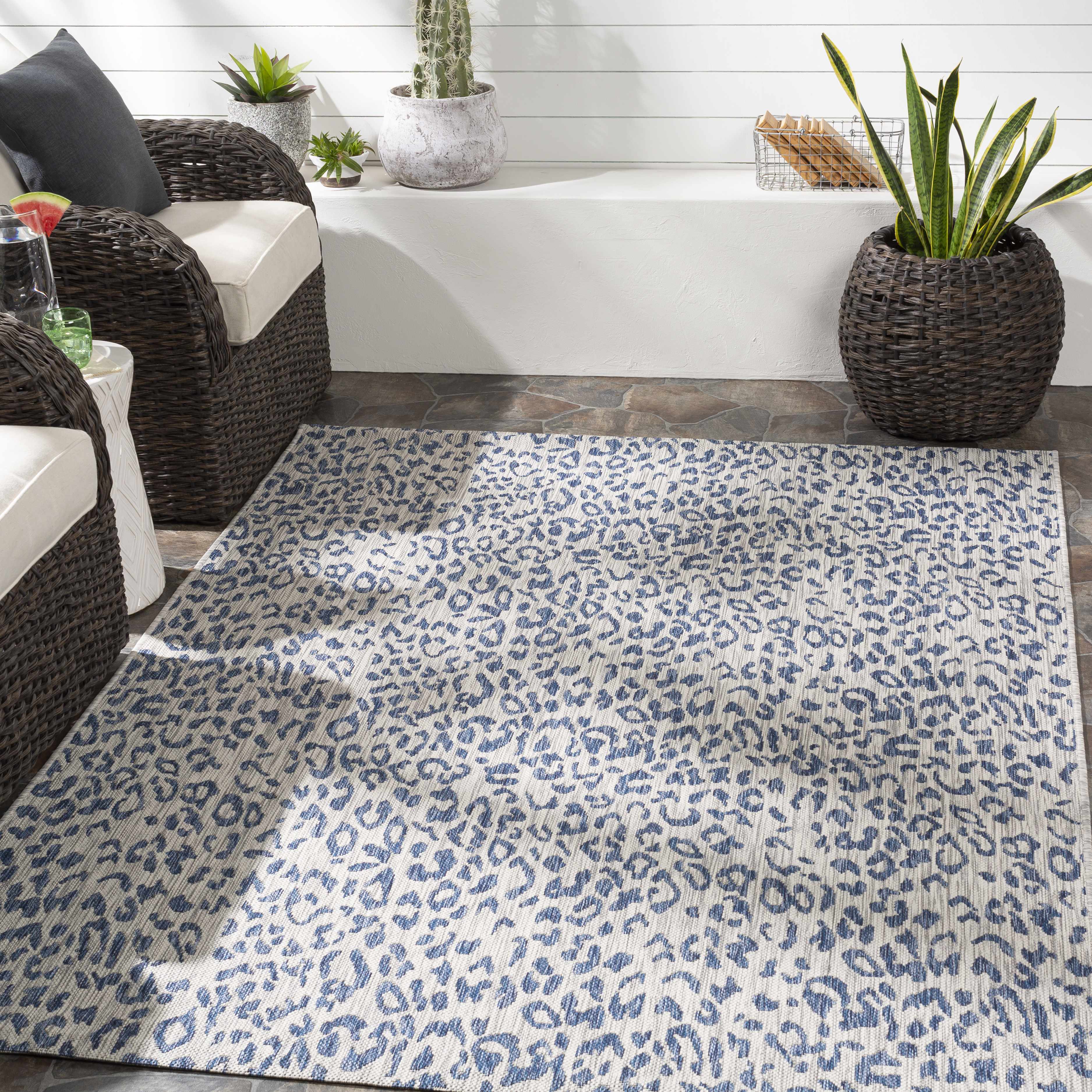 Skipsea Blue Leopard Performance Rug - Image 2