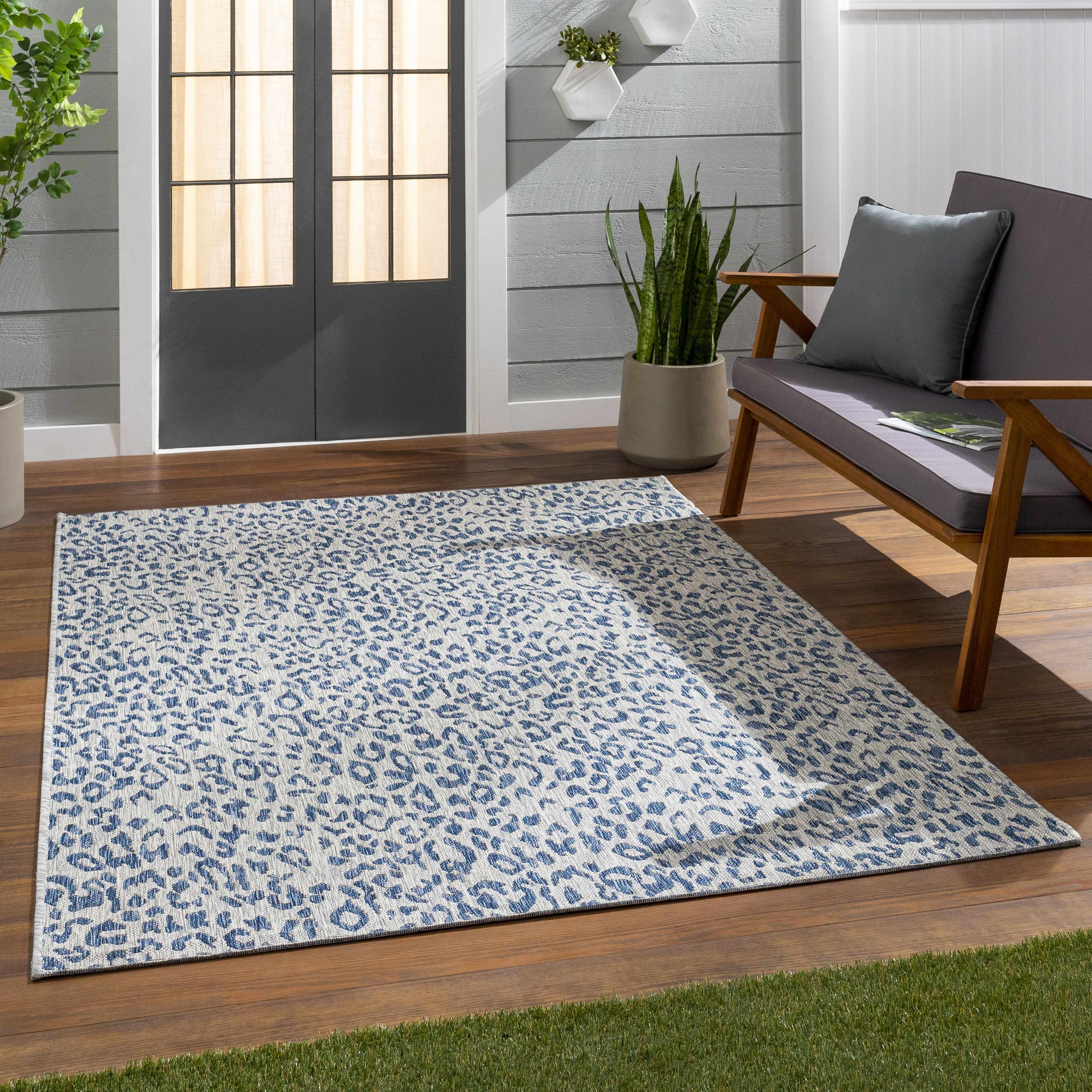 Skipsea Blue Leopard Performance Rug - Image 3