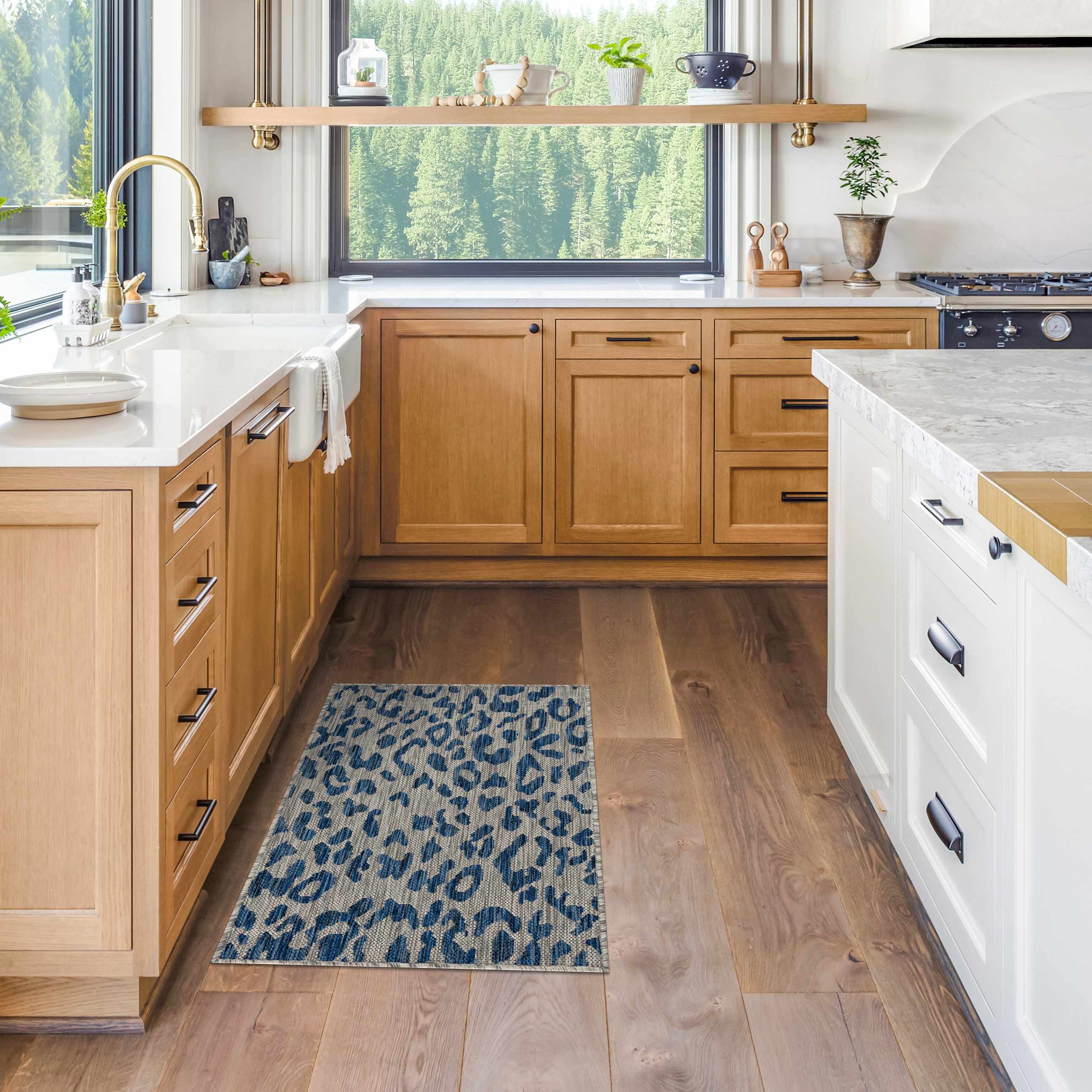 Skipsea Blue Leopard Performance Rug - Image 4