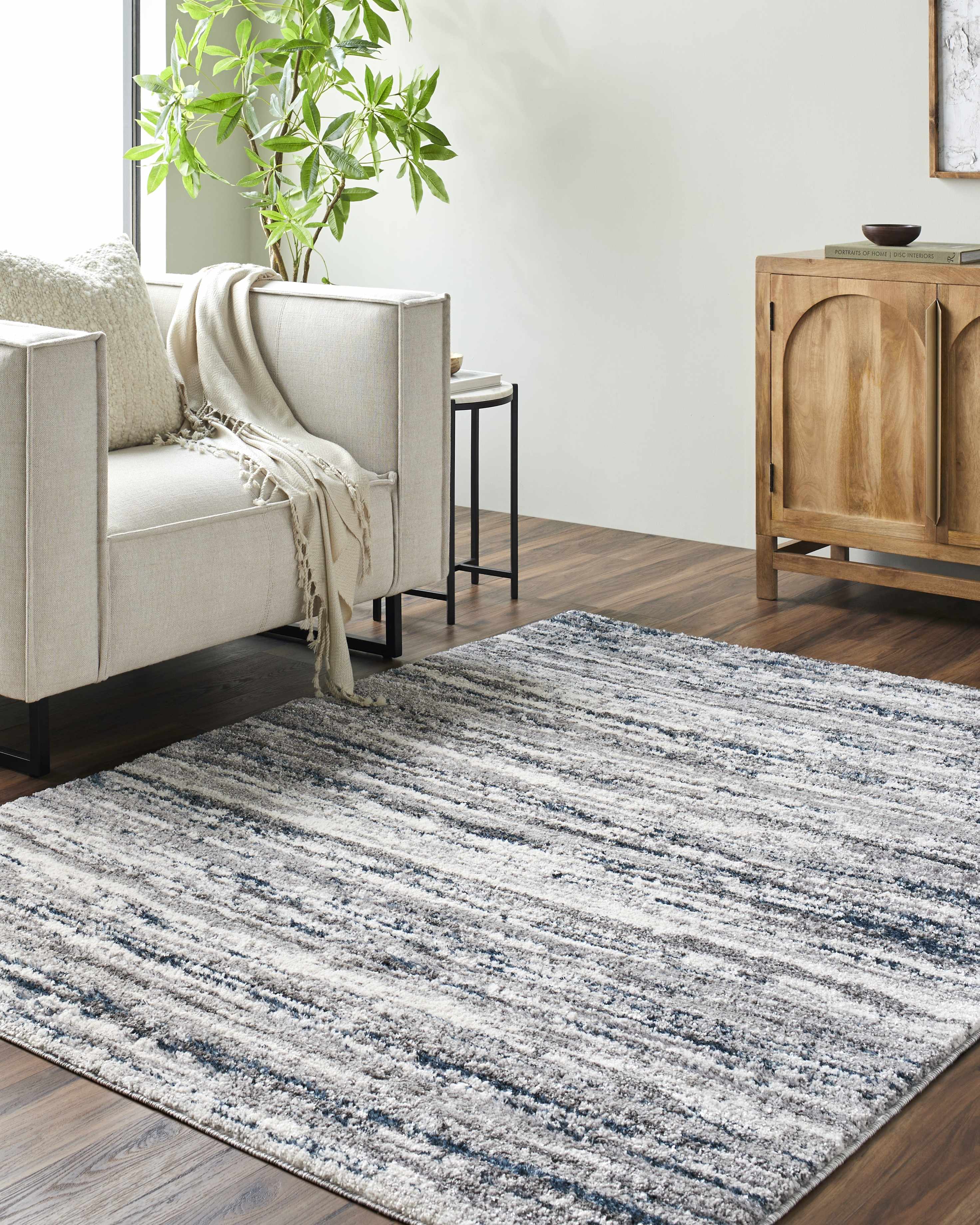 Skule Gray & Blue Area Rug - Image 2