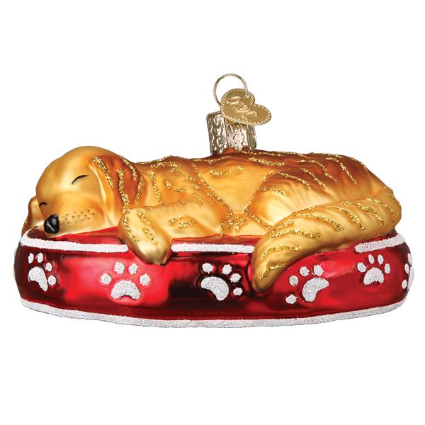 Sleepy Golden Retriever Ornament - Image 3