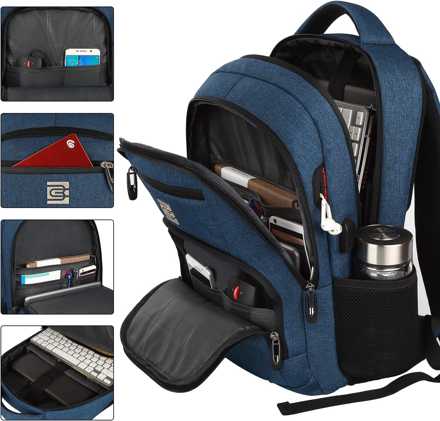 Slim Anti Theft Laptop Backpack 15.6 Inch USB Charging Travel Bag - Image 14