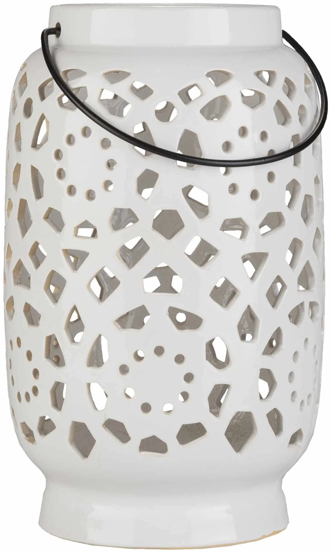 Sloughhouse White Ceramic Outdoor Lantern - Image 5