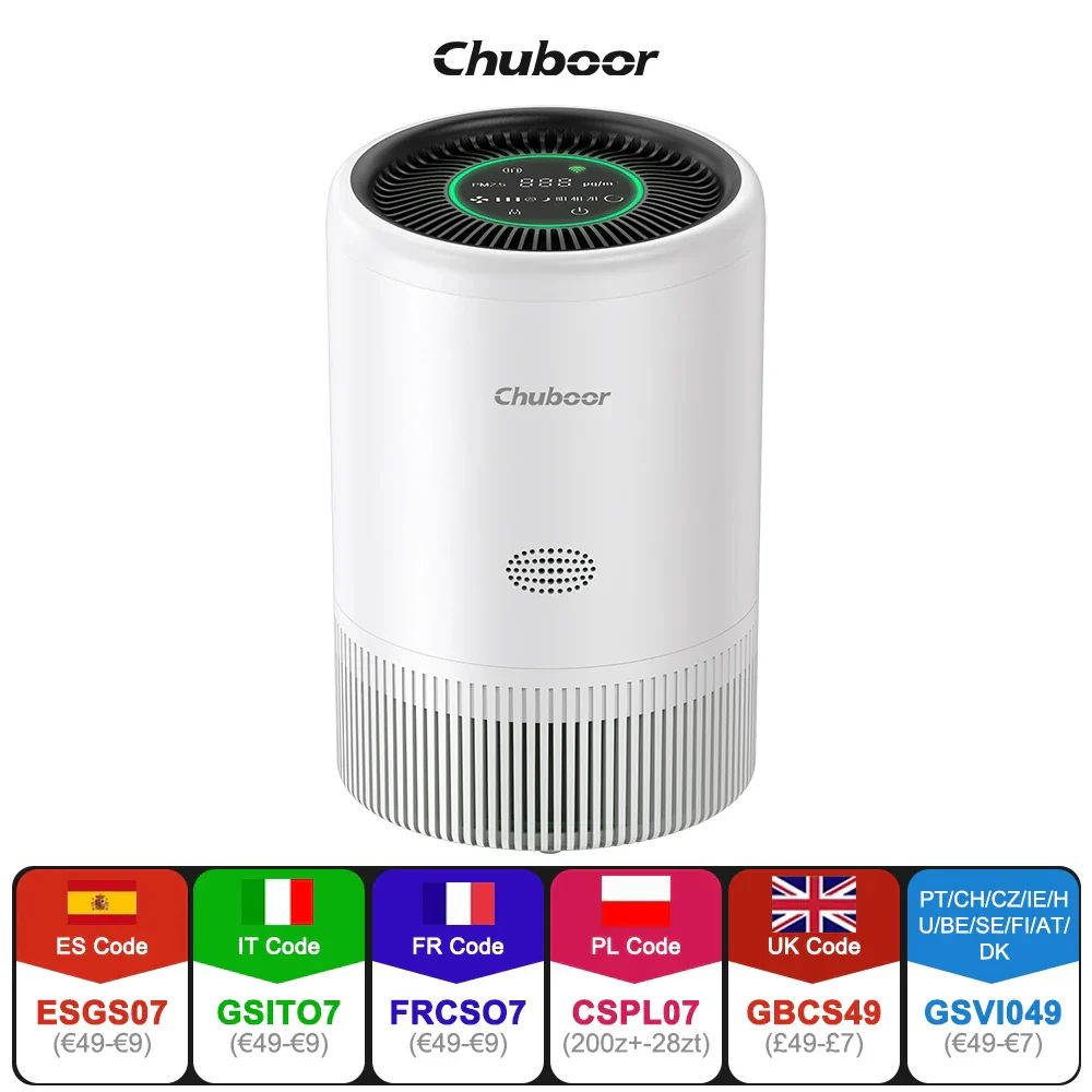 Smart Air Purifier with HEPA Filter App Control PM2.5 for Bedroom Pets Home - Image 3