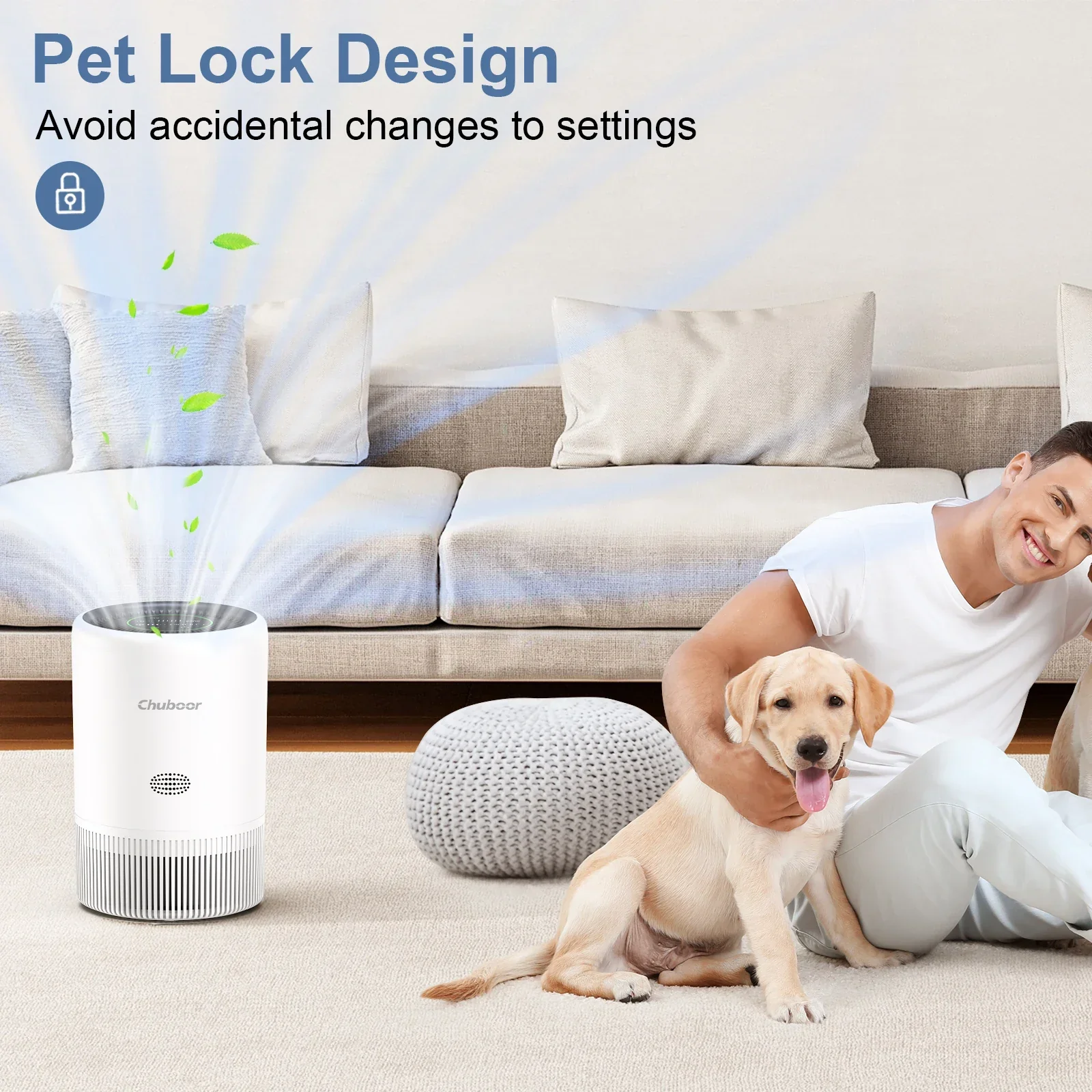 Smart Air Purifier with HEPA Filter App Control PM2.5 for Bedroom Pets Home - Image 5