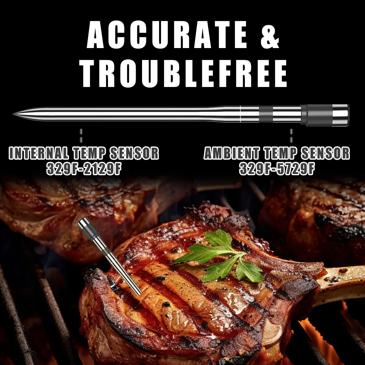 Smart Bluetooth BBQ Meat Thermometer Wireless Probe Grill Oven Alarm - Image 3