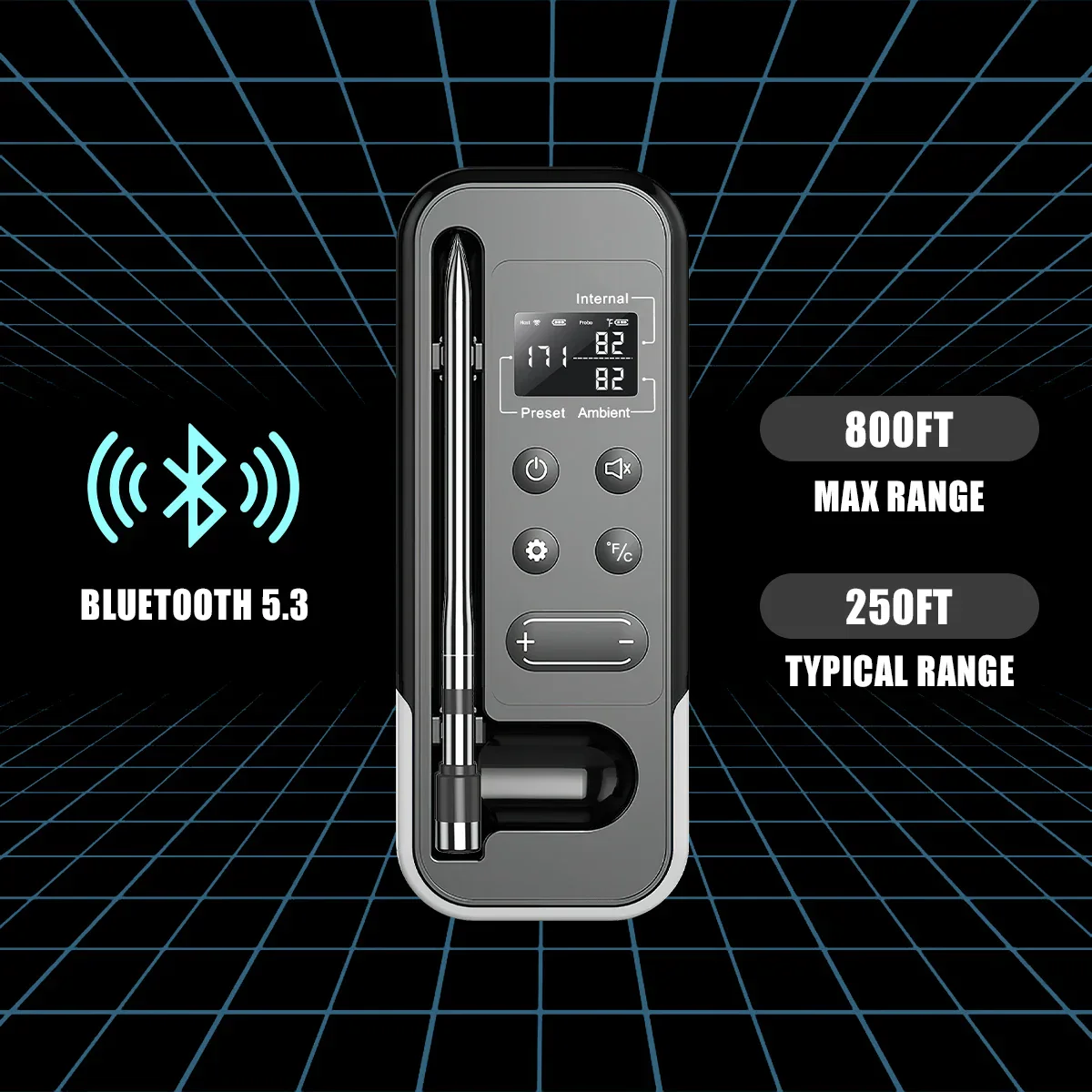 Smart Bluetooth BBQ Meat Thermometer Wireless Probe Grill Oven Alarm - Image 5