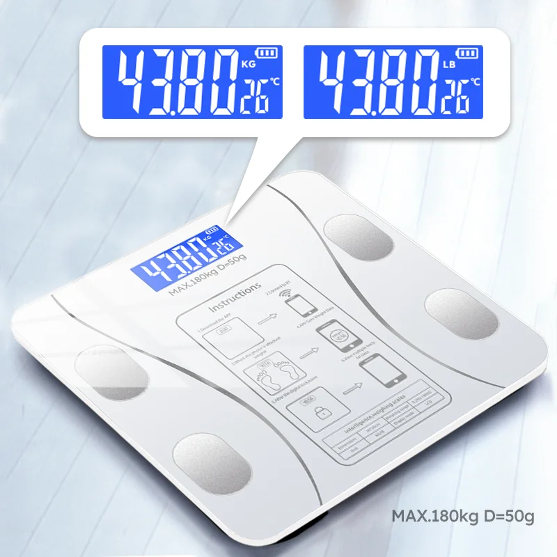 Smart Bluetooth Digital Scale – LED Display with App Sync and Rechargeable Battery - Image 3