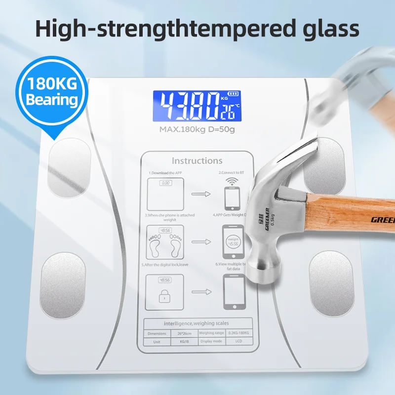 Smart Bluetooth Digital Scale – LED Display with App Sync and Rechargeable Battery - Image 5
