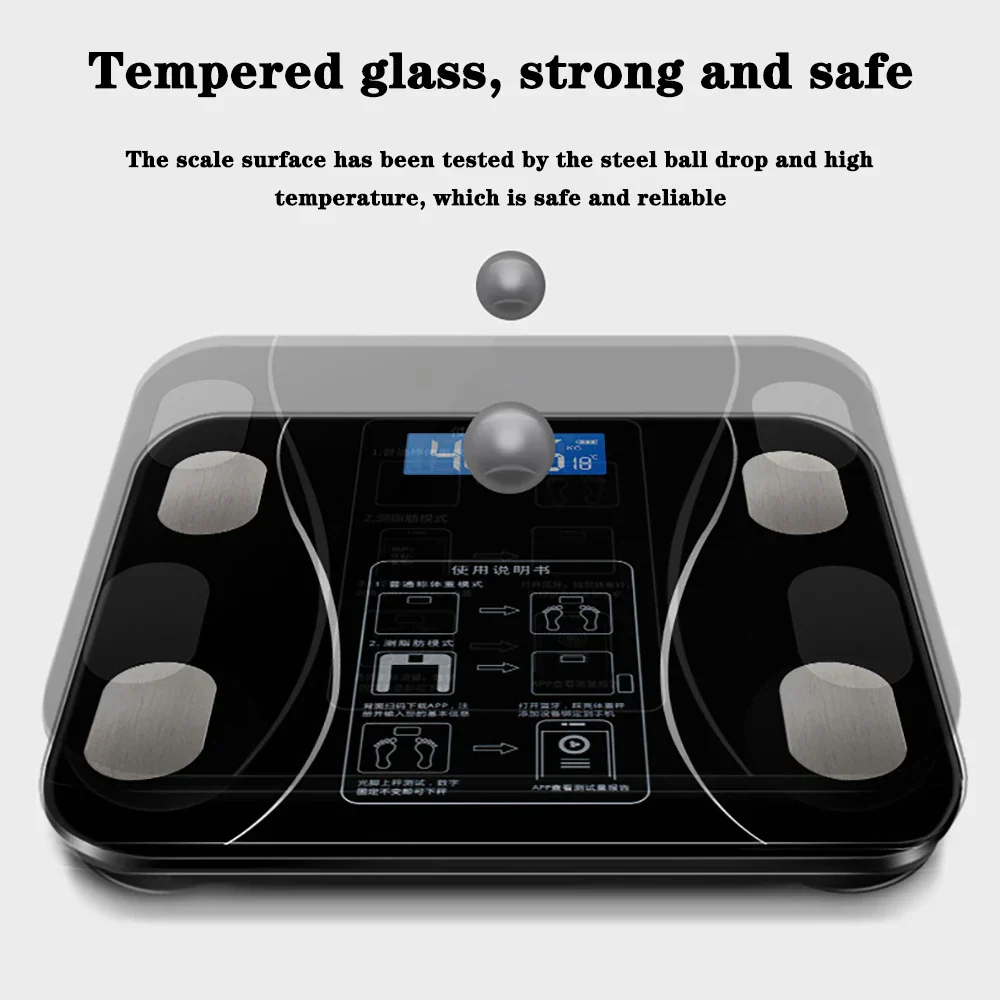 Smart Bluetooth Digital Scale – USB Rechargeable with LED Display and App Sync - Image 3