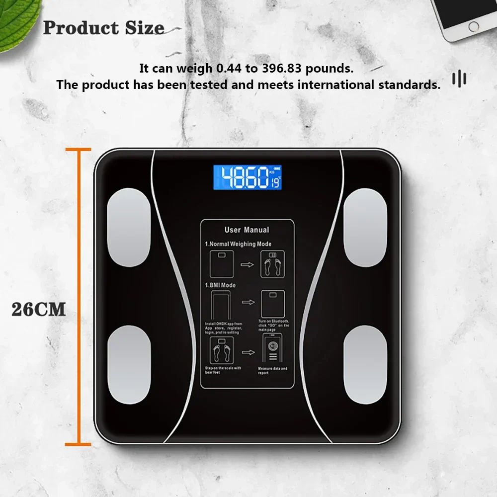 Smart Bluetooth Digital Scale – USB Rechargeable with LED Display and App Sync - Image 5
