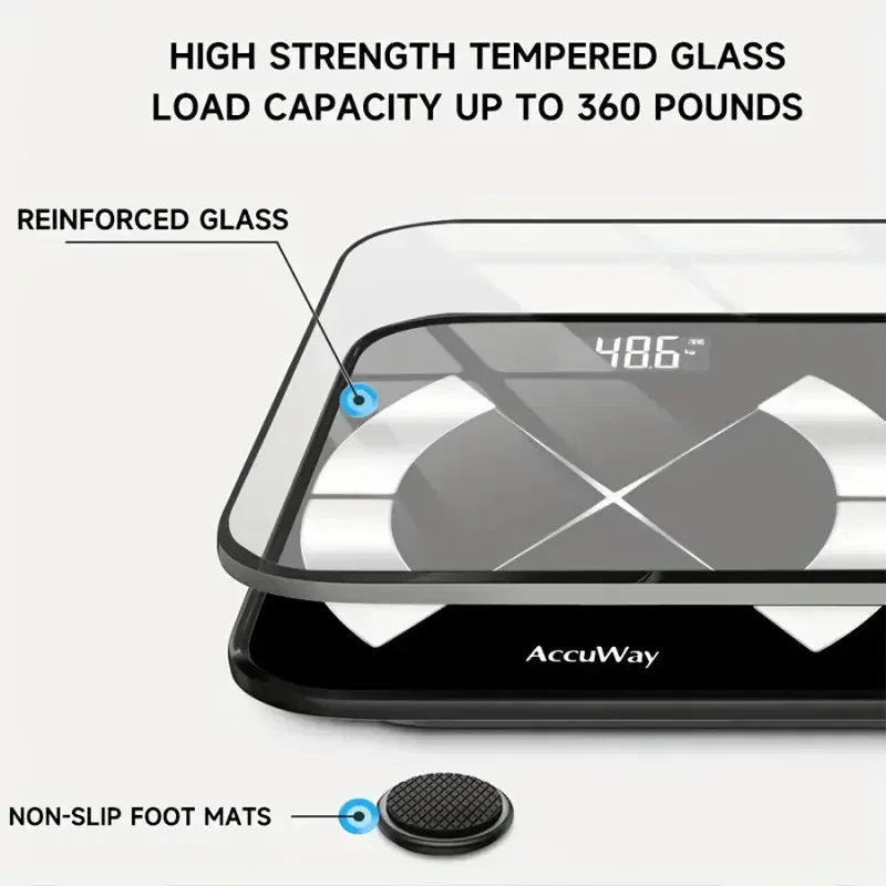 Smart Digital Scale – USB Rechargeable with LED Display and Bluetooth Connectivity - Image 4