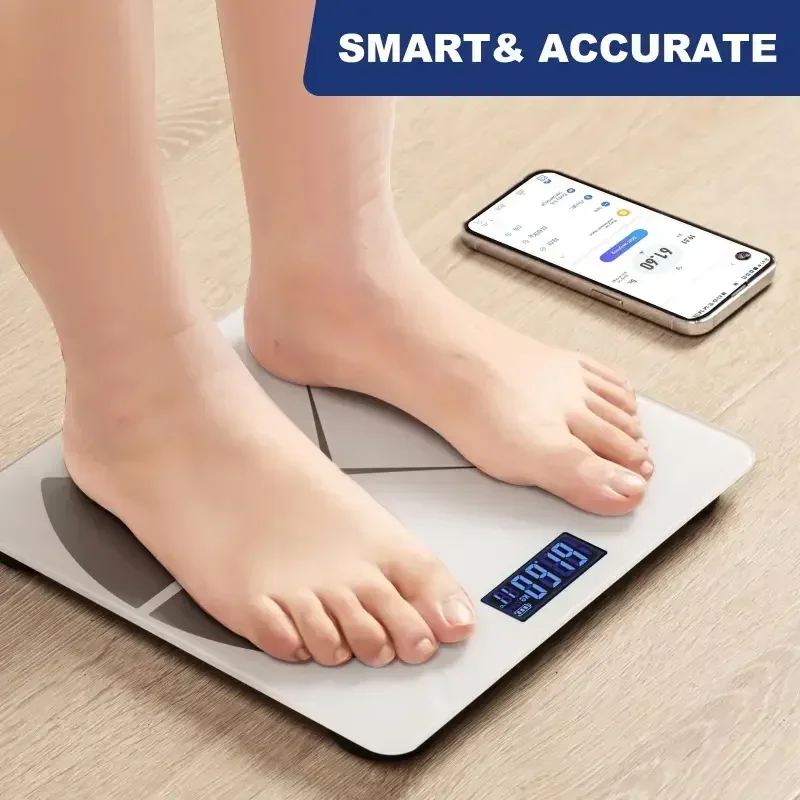 Smart Digital Scale – USB Rechargeable with LED Display and Bluetooth Connectivity - Image 5