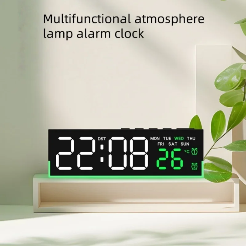 Smart LED Alarm Clock with Night Light Digital Bedside Clock 12/24H Display - Image 6