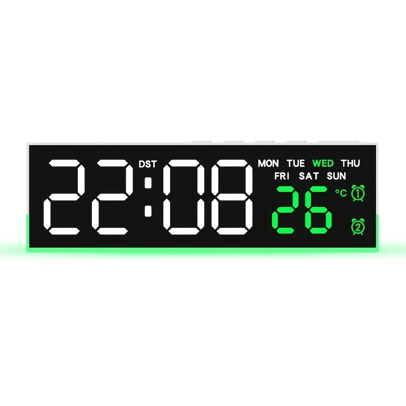 Smart LED Alarm Clock with Night Light Digital Bedside Clock 12/24H Display - Image 9