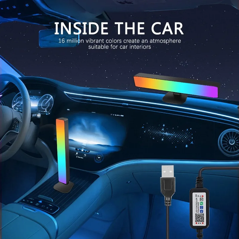 Smart RGB Atmosphere Light App Control Music Sync Lamp for Car TV Gaming Desk - Image 5