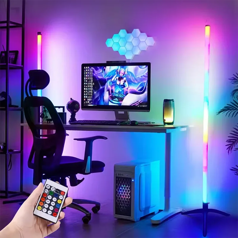 Smart RGB Corner Floor Lamp App Controlled Dimmable LED with Music Sync Lighting - Image 6