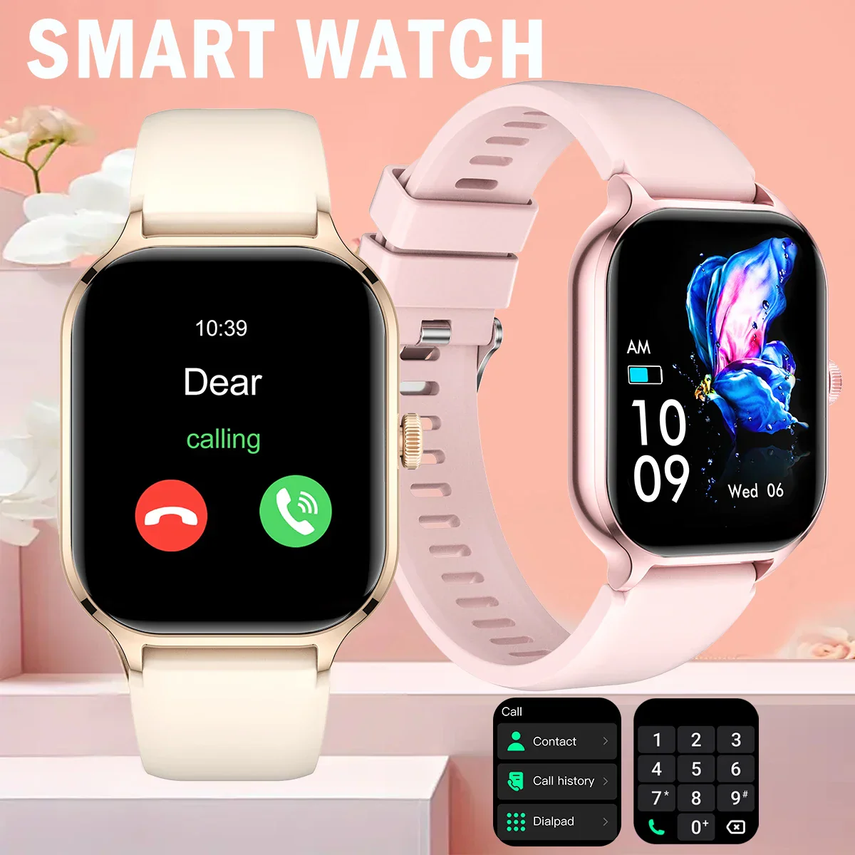 Smart Watch Bluetooth Call Fitness Tracker Sports Modes Notifications for iOS Android - Image 2