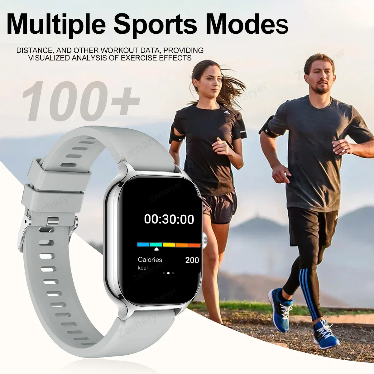 Smart Watch Bluetooth Call Fitness Tracker Sports Modes Notifications for iOS Android - Image 4