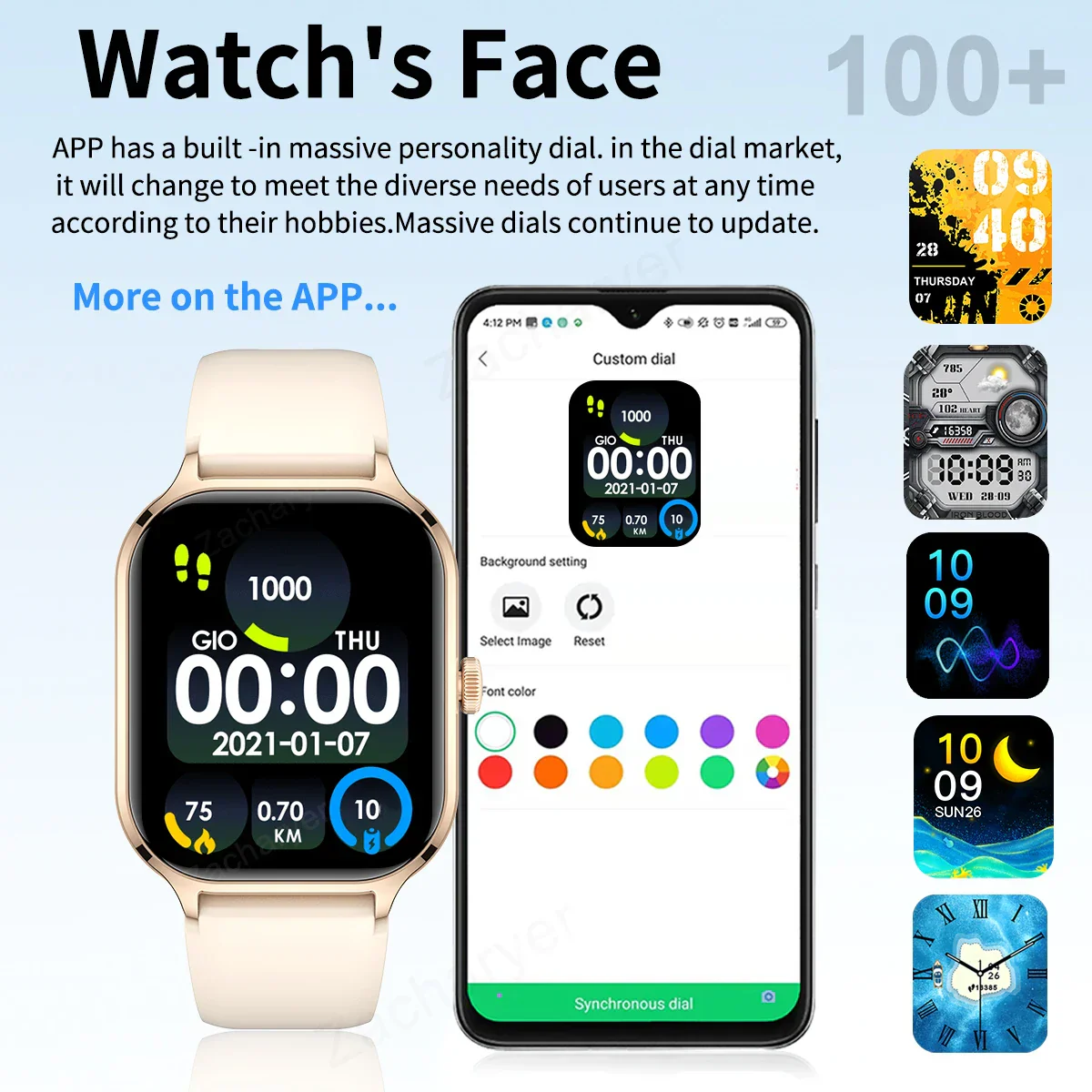 Smart Watch Bluetooth Call Fitness Tracker Sports Modes Notifications for iOS Android - Image 5
