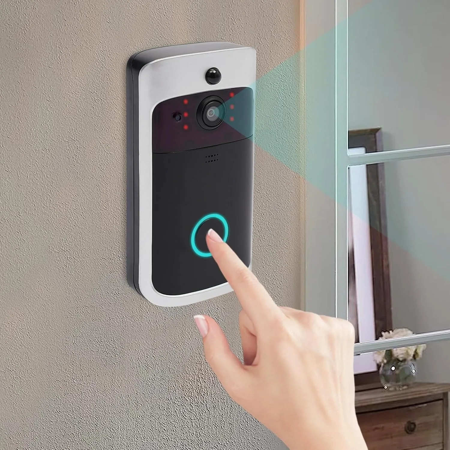 Smart WiFi Video Doorbell Camera Night Vision Motion Sensor Voice Control - Image 2