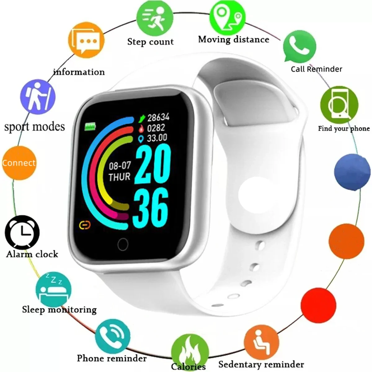 Smartwatch for Men & Women with Fitness Tracker, Messages & Heart Rate Monitor - Image 10
