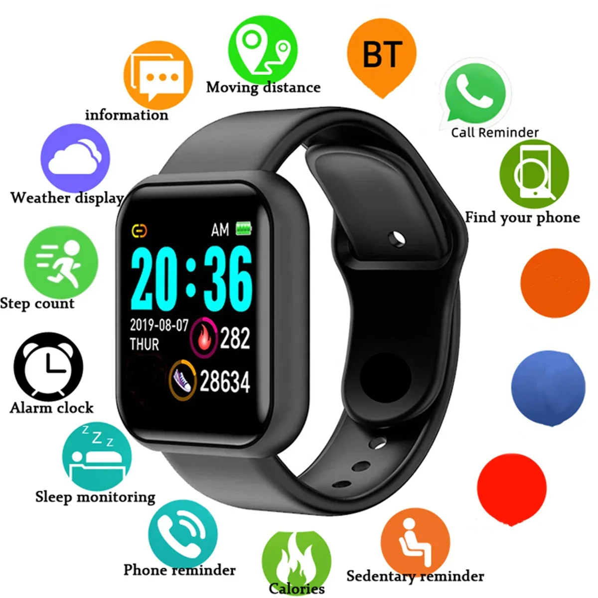 Smartwatch for Men & Women with Fitness Tracker, Messages & Heart Rate Monitor - Image 12