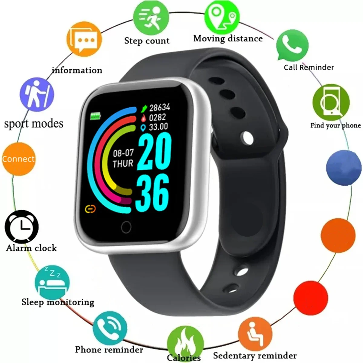Smartwatch for Men & Women with Fitness Tracker, Messages & Heart Rate Monitor - Image 14